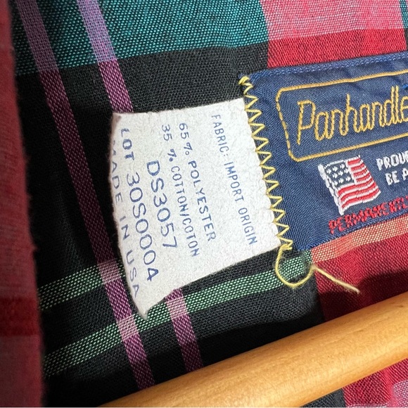 Panhandle Slim Western Pearl Snap Plaid Vintage Long Sleeve Mens Shirt 17 X 35 - Picture 4 of 9